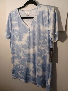 Pigiama donna Catherines Malandrino tie-dye blu set pigiama nuovo taglia 3X - Foto 1 di 10