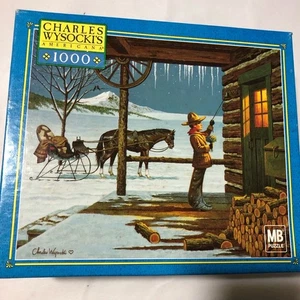 SEALED vintage Charles Wysocki 1000 piece puzzle “lil buckaroo’s first date” - Picture 1 of 7