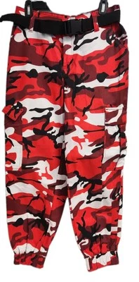 Новый Rue 21 бойфренд подходит грузовой бегунов женщин размер L красный черный и белый камуфляж  - Изображение 1 из 4