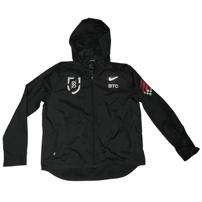 Chaqueta Nike Para Hombre Grande Negra Bowerman BTC Correr Cremallera Completa Cortavientos Con Capucha Foto 1 de 4