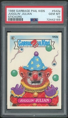 Topps Garbage Pail Kids 14th Series #542a Jugglin' Julian PSA 10 GEM MINT Os14 - Image 1 of 2