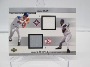 2001 Upper Deck Nolan Ryan Pedro Martínez Combo Camisetas Usadas en Juegos CJ-RM HOFers - Imagen 1 de 2