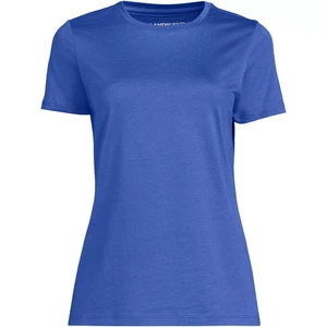 Lands' End Women's 2X Relaxed Supima Cotton Crew Neck T-Shirt Blue Breeze NWT - Picture 1 of 7