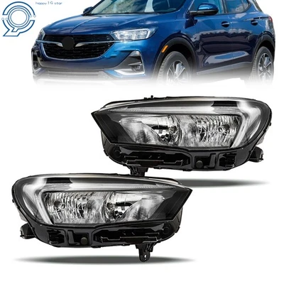 Headlight For Buick Encore GX 2020-2022 Halogen Type w/ LED DRL Right+Left Side - Image 1 of 4