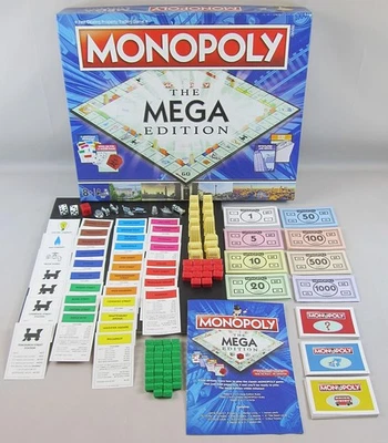 Monopoly Die Mega Edition Brettspiel Hasbro 2021 komplett 8+ 2-6 Spieler - Bild 1 von 4