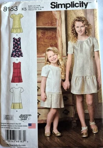 SIMPLICITY PATTERN 8183  DRESS JUMPER  GIRLS SIZES  7 8 10 12 14  UNCUT  FF - Picture 1 of 2