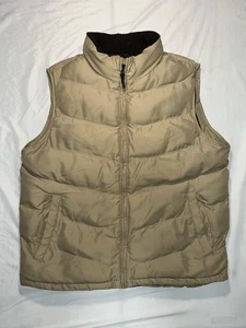 Weatherproof Vest Mens Large Tan Puffer Quilted Zip Insulated Sherpa Collar - Picture 1 of 5