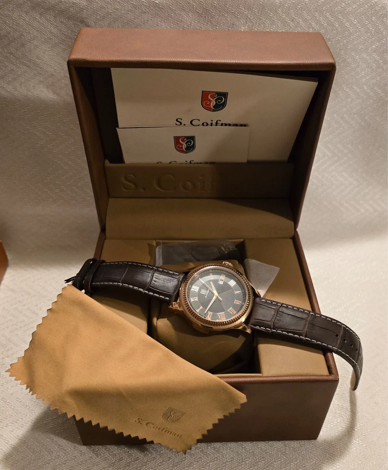 S. Coifman mens watch, model #sc0394. - Image 1 of 4