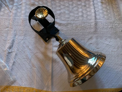 One Reclaimed Antique Very Large Brass Victorian Servant Bell Furniture (EBZ13) Cover