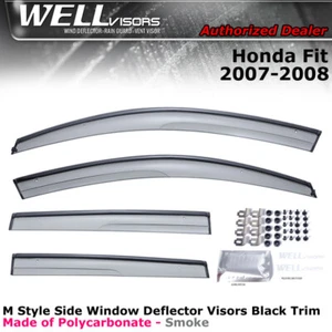 WELLvisores para Honda Fit 07-08 viseras para ventana lateral protectores contra la lluvia deflectores - Imagen 1 de 11