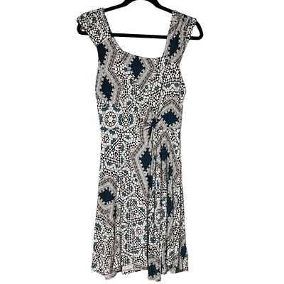 Anthropologie HD in Paris Geometric Kaleidoscope Twist Front Mini Dress Medium - Image 1 of 4