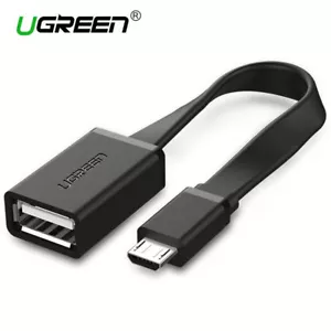 Ugreen Micro USB Flat or Round Cable Adapter OTG On the Go Host - Black White - Picture 1 of 11