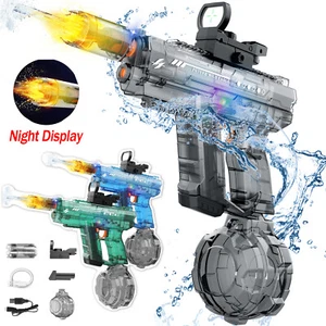 Electric Water Guns for Adults & Kids Uzi Water Squirt Gun Toy Long Range Pistol - Picture 1 of 21