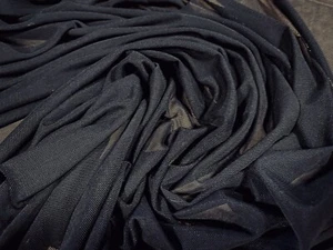 Rete Power Mesh Tessuto Elasticizzato Spandex, al metro - Tinta Unita - Nero - Foto 1 di 4