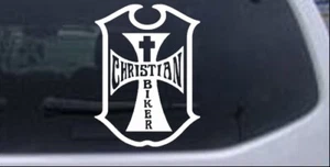 Christian Biker Cross Car or Truck Window Laptop Decal Sticker 8X5.9 - Picture 1 of 16