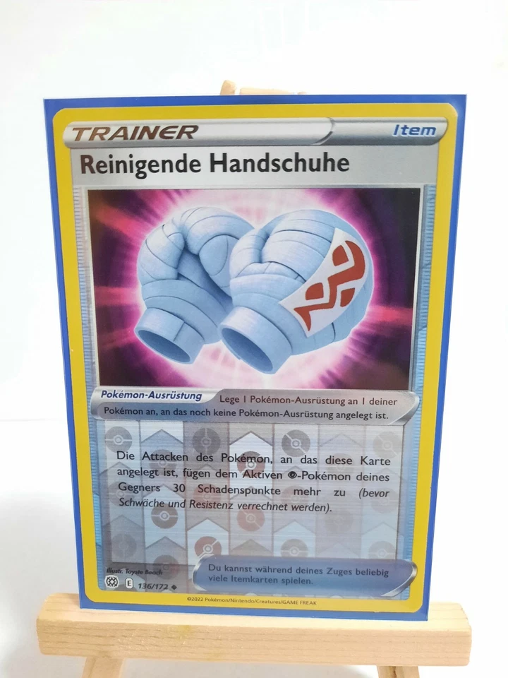 Pokemon Reinigende Handschuhe 136/172 Near Mint Reverse Holo Strahlende Sterne  - Bild 1 von 1