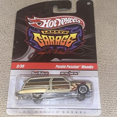 🔥Hot Wheels Larry's Garage Purple Passion Woodie Gold #3/39 Real Riders CHASE🔥 Foto 1 de 4