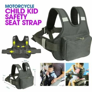 Cinghia di sicurezza motocicletta bambini imbracatura bambino cintura riflettente nero - Foto 1 di 8