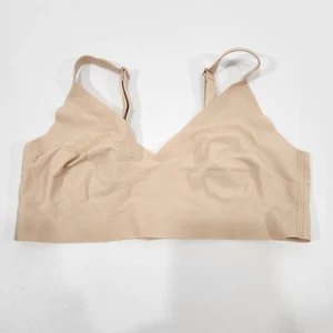 Pink Victoria Secret Womens Bra S Beige Bralette Wireless Adjustable Strap - Picture 1 of 15