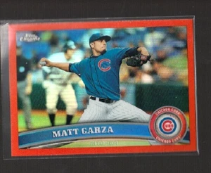 2011 Topps Chrome Matt Garza Orange Refractor Chicago Cubs - Picture 1 of 1