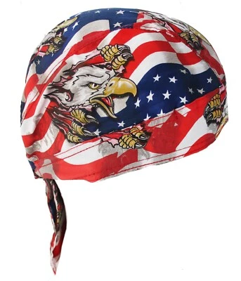 USA American Fierce Eagle Flag Bandana Headwrap Durag Hat Cap - Image 1 of 3
