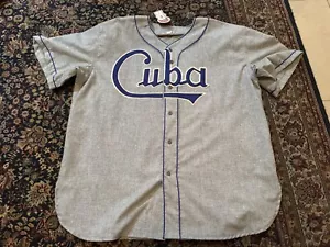 47 CUBA LIGA NACIONAL JERSEY GRAY 1947 EBBETS FIELD FLANNELS NEW 2XL MADE IN USA - Picture 1 of 6