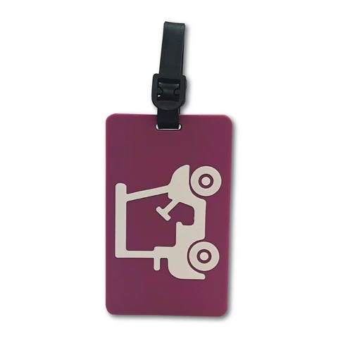 Golf Bag Tag - Magenta Golf Cart Cover