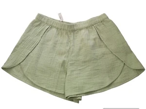 NWT MADEWELL WOMEN'S KARLIE TULIP HEM PULL ON SHORTS SUNFADED MINT Sz L $48.00 - Picture 1 of 3