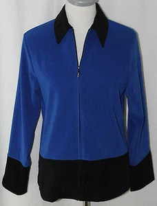 Notations, Small, Blue/Black Zippered Front Jacket, New without Tags - Picture 1 of 6