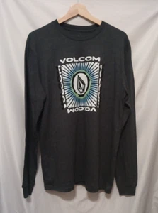 VOLCOM Blue Eyes Karma Long Sleeve Tee Shirt Men Medium Gray Crewneck - Picture 1 of 9