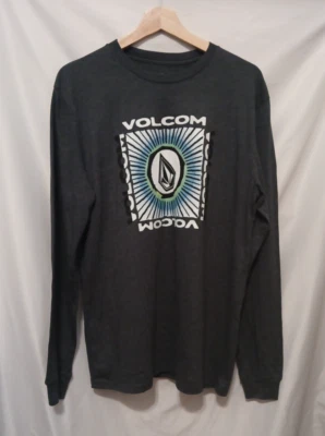 VOLCOM Blue Eyes Karma Long Sleeve Tee Shirt Men Medium Gray Crewneck - Image 1 of 4