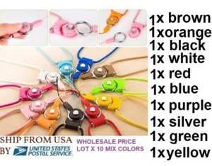 LOT 10 Detachable Cell Phone Mobile Neck Lanyard Strap ID Card Key Ring Holder - Picture 1 of 11
