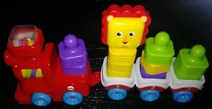 Fisher Price Vintage Activity Table Replacement Stacking Blocks train and cars - Picture 1 of 3