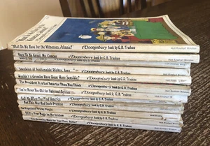 Lot 12 Doonesbury Books Comic Cartoon Vintage 1970s Gary Trudeau Paperback - Picture 1 of 11