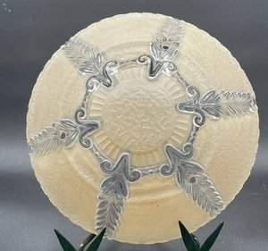 Antik Vintage LAMPENSCHIRM DECKENLEUCHTE Strukturiert CREME Glasschirm - Bild 1 von 6