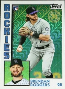 2019 Topps Update Silver Pack 1984 Chrome Ref T84U-16 Brendan Rodgers Rockies RC - Picture 1 of 1