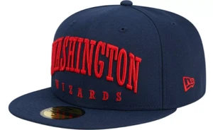 New Era Washington Wizards Text Wordmark NBA 59Fifty Fitted Hat 7 1/4 New - Picture 1 of 4