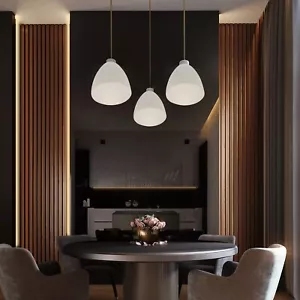 Frosted Glass Shades, White Ceiling Fan Light Covers Bell Shaped Glass Shades... - Picture 1 of 9