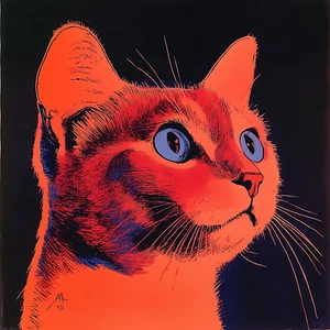 🐱 Cats Named Sam 🎨 Andy Warhol Art Print | Signed + COA | Giclée🐾 | 1/ 25 V12 - Picture 1 of 7