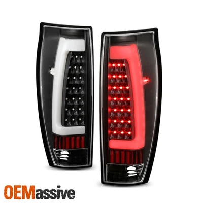 For 2002-06 Chevy Avalanche 1500 2500 [Tube Bar] LED Black Tail Brake Lights - Изображение 1 из 4