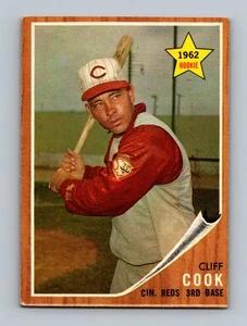 1962 Topps #41 Cliff Cook Rookie GD-VG Vintage Baseball Card - Picture 1 of 2