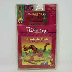 1990 Disney Winnie The Pooh And Tigger Too Read-Along Book & Tape 602314 Vintage - Bild 1 von 7
