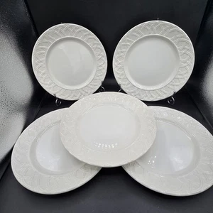 Set 5 Piatti Pier 1 CESTO RILIEVO 10 1/4" Italia Quadrifoglio DIFETTI - Foto 1 di 7