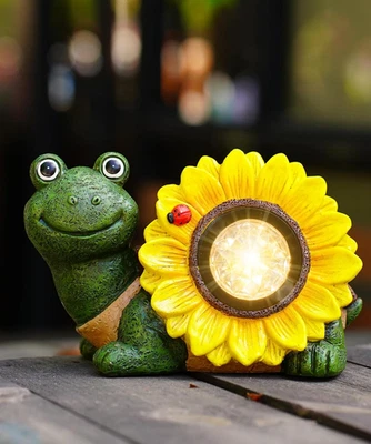 Nacome Solar Turtle Garden Decor with Sunflower: Outdoor Clearance Statues Light - Image 1 of 4
