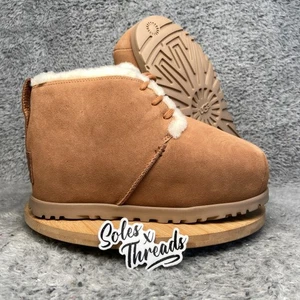 UGG Pumped Lace Up Suede Slippers Size 7-9 Women Chestnut 1158261 - Foto 1 di 6