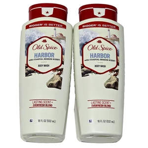 2 Pack Old Spice Harbor Coastal Breeze Scent Body Wash Lasting Scent 18oz. - Picture 1 of 1