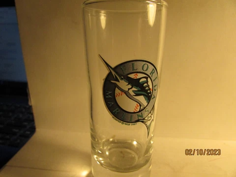 VINTAGE 1997 -Florida Marlins- MLB Baseball LOGO - 4 " Shooter Shotglass- new Cover