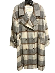 PROMESA Snowy Creek karierter Damen Wollmischung Mantel Gr. L (OVERSIZED) passt XL neu ohne Etikett - Bild 1 von 8