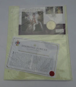 2012 Royal Mint Diamond Jubilee BU £5 Coin Cover With COA - Picture 1 of 4
