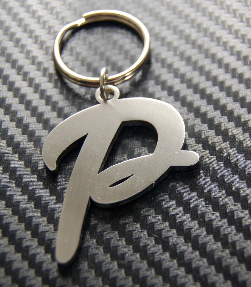 P Letter Alphabet Name Keyring Keychain Key Fob Bespoke Stainless Steel Gift - Image 1 of 1
